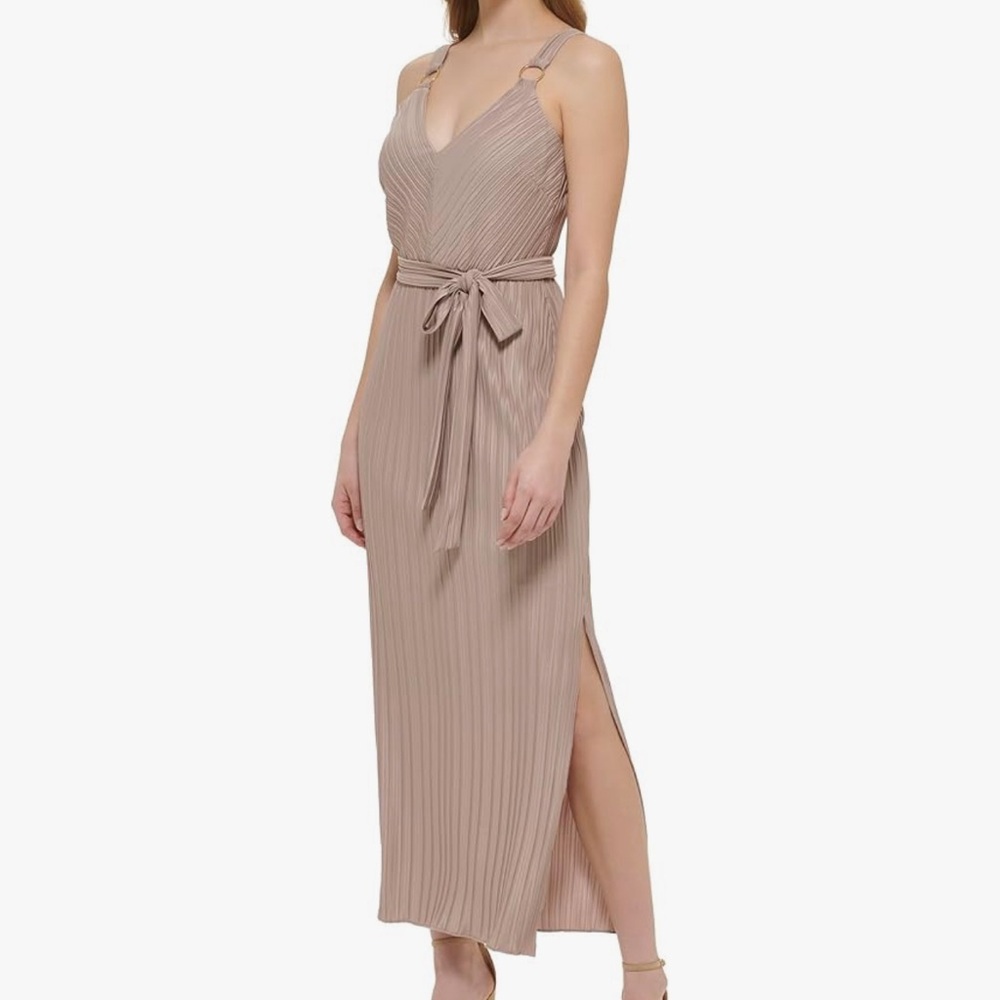GUESS Size 4 Crystal Pleated Maxi Dress